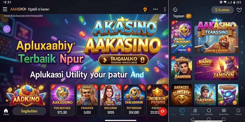 Tampilan utama AAKASINO dengan fitur-fitur Utility yang menarik.
