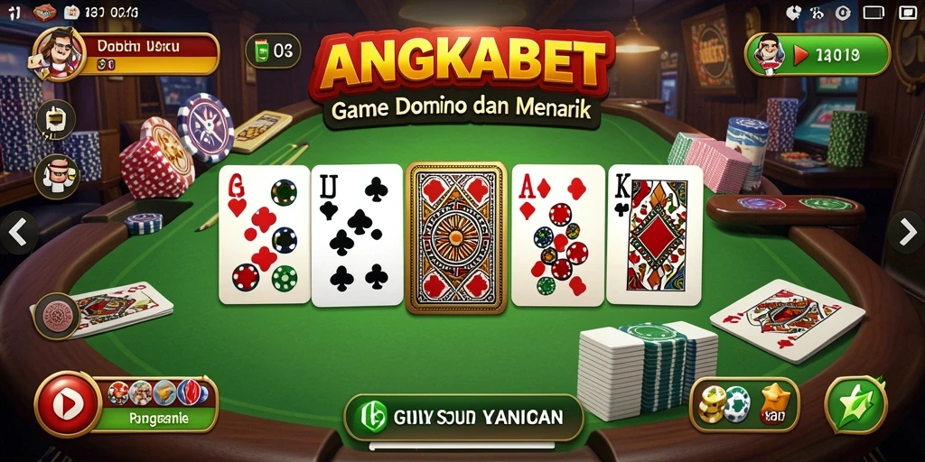 Screenshot gameplay Domino dari aplikasi ANGKABET yang menarik.