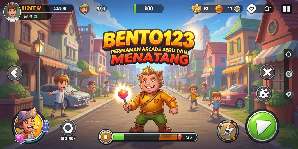 Tangkapan layar utama BENTO123 menunjukkan aksi cepat dan gameplay seru.