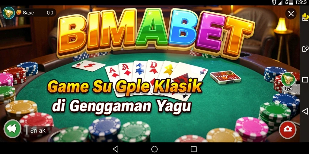 Screenshot gameplay Gaple di BIMABET yang seru dan menarik.