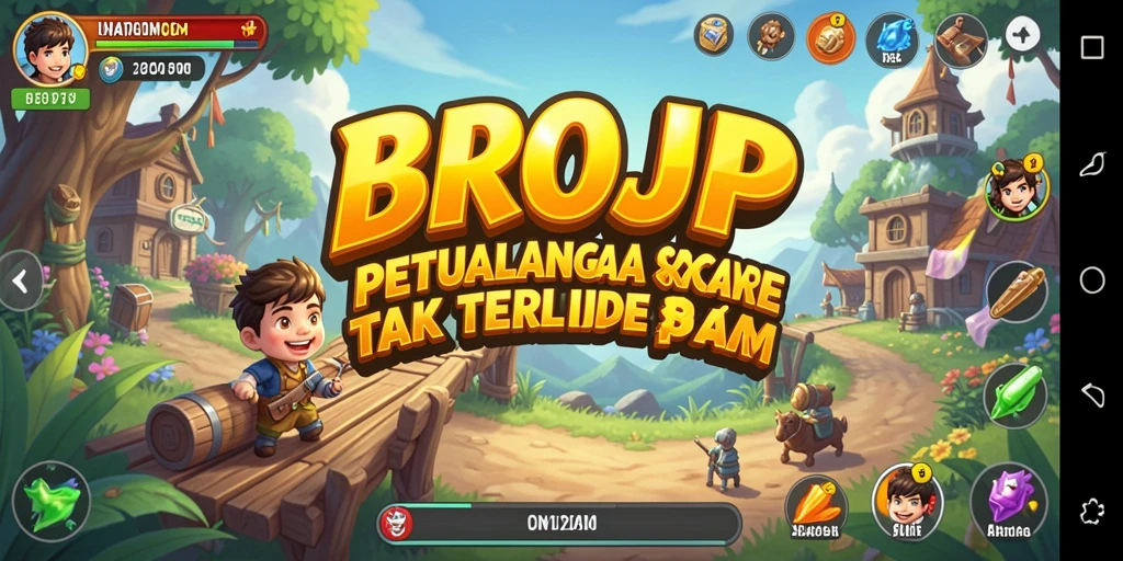 Screenshot utama BROJP menampilkan gameplay seru dalam kategori Arcade.