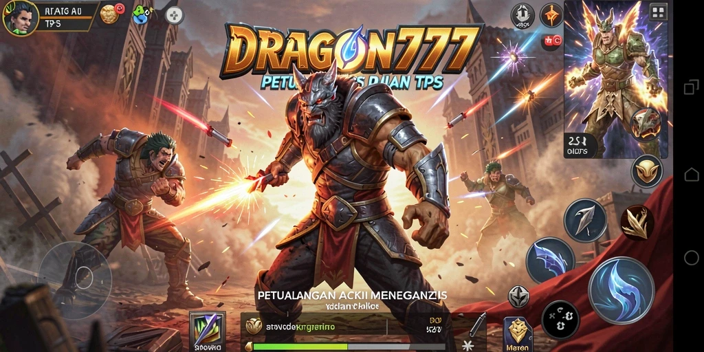 Tangkapan layar gameplay menampilkan aksi menegangkan di DRAGON777.