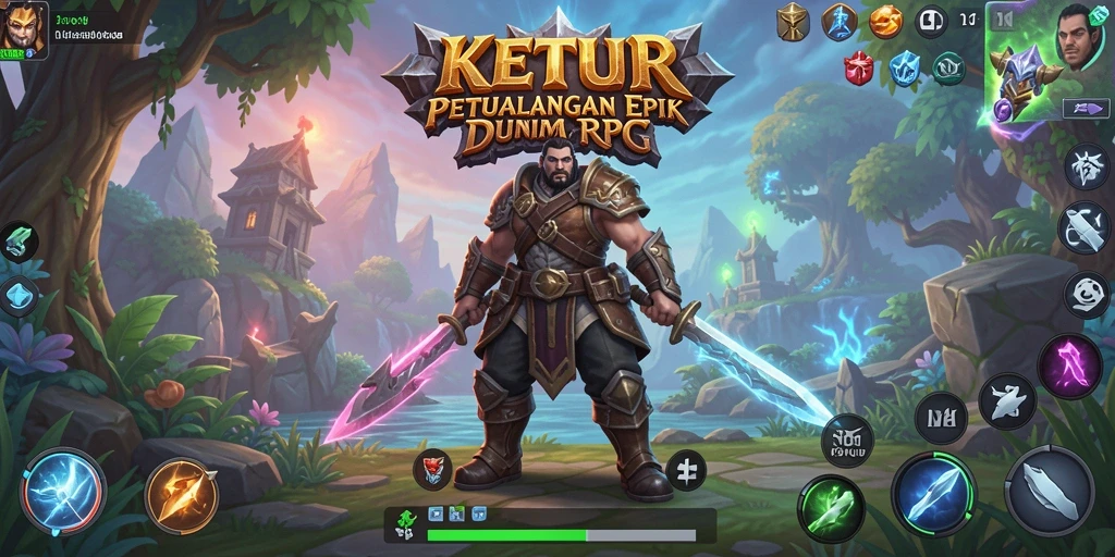Gameplay KETUA menampilkan pertarungan penuh aksi di dunia fantasi.