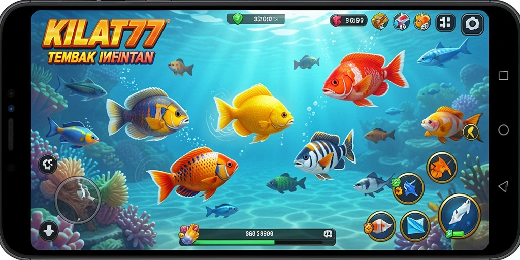 Tampilan menarik dari gameplay KILAT77 dengan berbagai ikan.