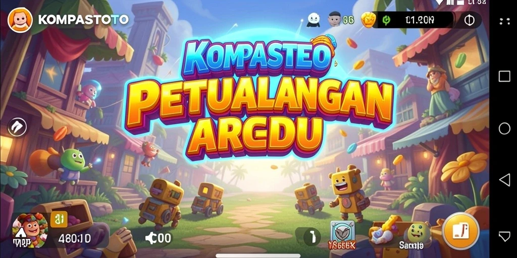 Screenshot gameplay <strong>KOMPASTOTO</strong> yang menampilkan tantangan petualangan seru.