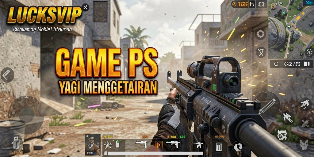 Tangkapan layar gameplay LUCKSVIP dengan aksi tembak-menembak yang intens.
