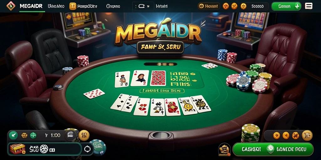 Tangkapan layar gameplay poker yang menarik dari MEGAIDR.