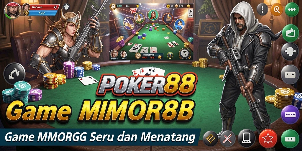 Gameplay seru POKER88 dengan grafis memukau dan interaksi pemain.