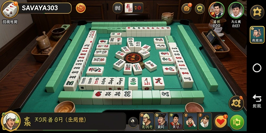 Tampilan gameplay Mahjong seru dan menantang di SAVAYA303.