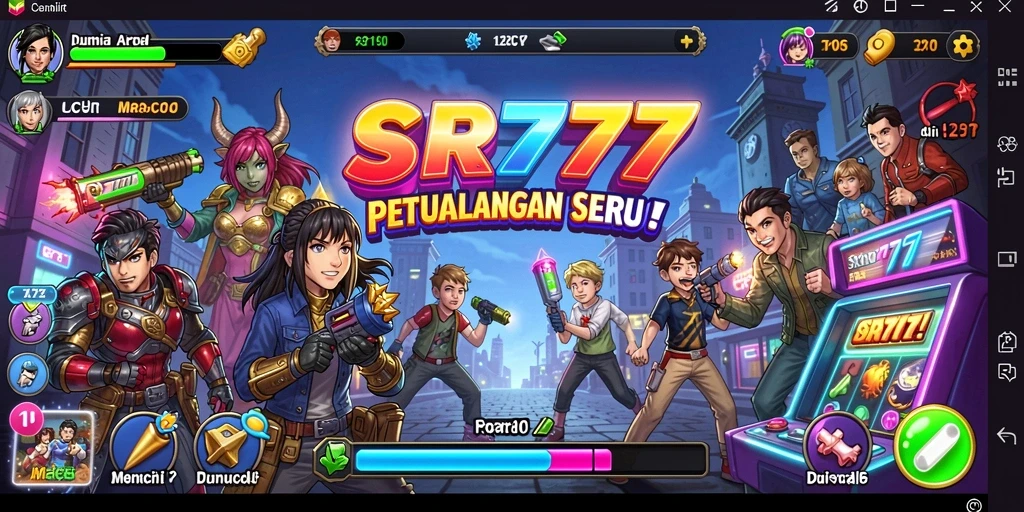 Screenshot gameplay SR777 menampilkan aksi seru dan tantangan di level arcade.
