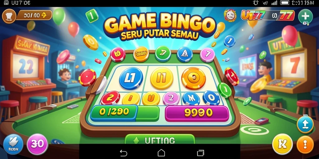Screenshot UT77 menampilkan gameplay Bingo yang seru dan interaktif.